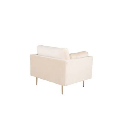 Fjôrd - Fauteuil Beige|Goud - Velvet - Boom