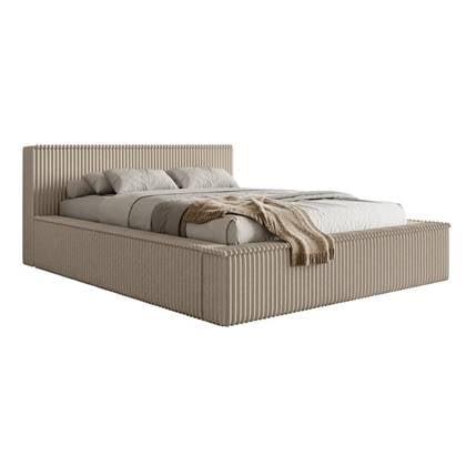 NADUVI Collection Bedframe Rafe ribstof 180 x 200 cm Beige