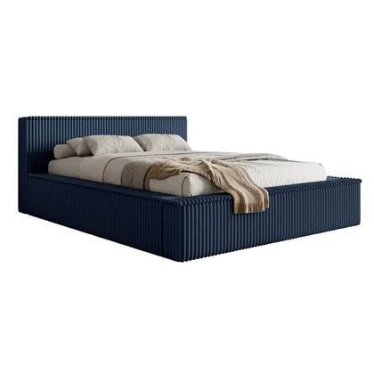 NADUVI Collection Bedframe Rafe ribstof 180 x 200 cm Blauw
