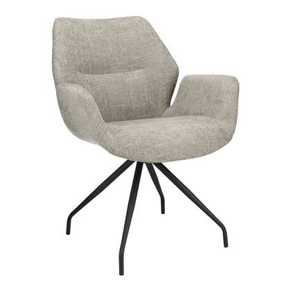 by fonQ  Cas Eetkamerstoel - Polyester - Taupe