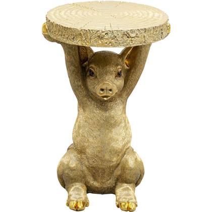 Bijzettafel Animal varken Kare Design Goud
