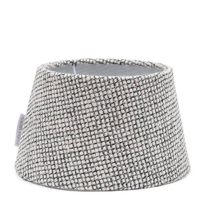 Riviera Maison Lampenkap Zwart|Wit - Lanier - Zijde|IJzer (ØxH) 20x12
