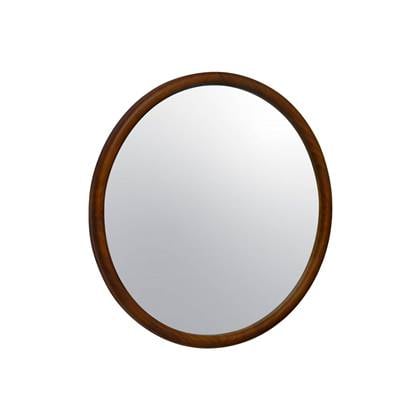 sweeek - Ronde houten spiegel Ø60cm Bruin