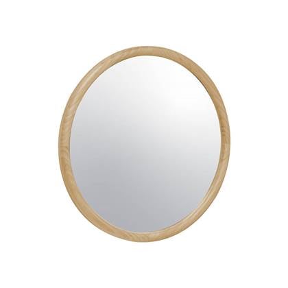 sweeek - Ronde houten spiegel Ø60cm Bruin