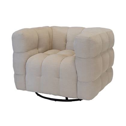 Giga Meubel - Draaifauteuil Beige - Zithoogte 44cm - Stuva