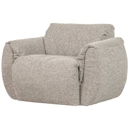 WOOOD Baggy Draaifauteuil - Geweven Stof - Naturel Melange - 81x104x84 Bruin