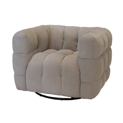 Giga Meubel - Draaifauteuil Taupe - Zithoogte 44cm - Stuva