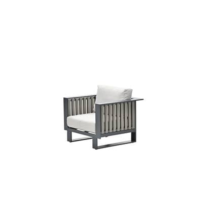Bologna lounge fauteuil - carbon black - taupe - desert sand Grijs