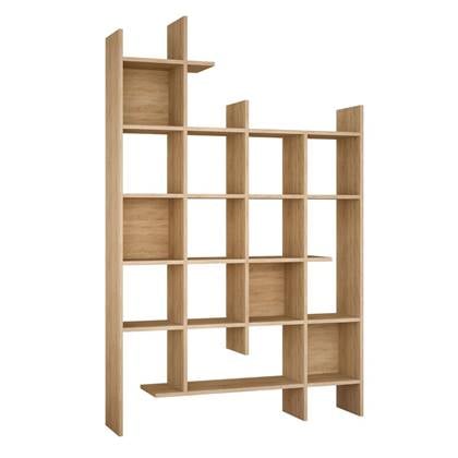 Calicosy - Boekenkast met 18 planken MANCO - H188 cm - Eikenlook