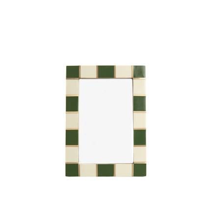 Sissy-Boy Groen fotolijstje met checker rand