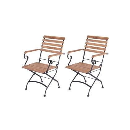 Inklapbare tuinstoel Toscana - 2 stuks Beige
