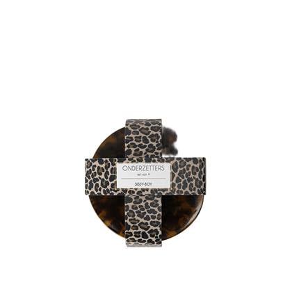 Sissy-Boy Bruine onderzetters met leopard print