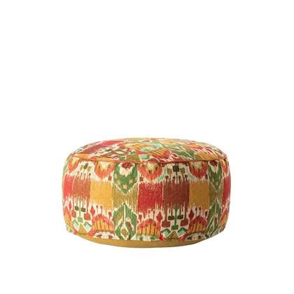 Sissy-Boy Multicolour jacquard poef met ikat dessin