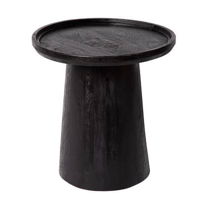 Atmooz Sirius Bijzettafel - Ø45 x H47 cm - Zwart Mangohout