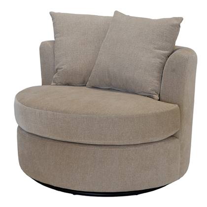 Giga Meubel - Fauteuil Taupe Stof - Zithoogte 45cm - Thony Luxe