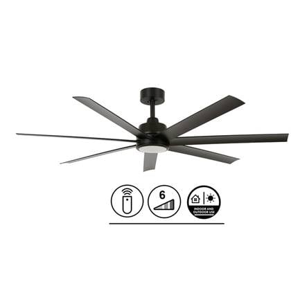 Lucci Air Plafondventilator Airfusion Atlanta Zwart 12W Led Ø 142cm