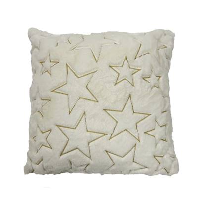 Stella - Kerst sierkussen - 45x45 cm, Wit