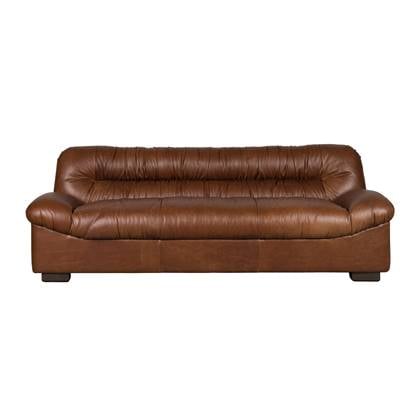 Dutchbone Douglas 3-zitsbank Leer Chocolade Bruin