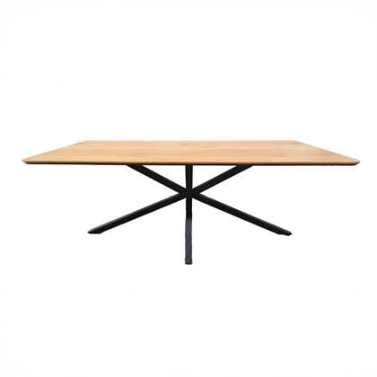 Giga Living - Eettafel Eiken - 100x200x75cm - Spinpoot - Cesura Bruin