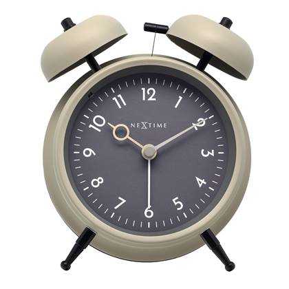 NeXtime  Tafelwekker 12 x 14 x 6cm-Stil-Licht-Metaal- Golden