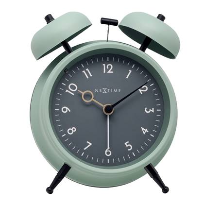 NeXtime  Tafelwekker 12 x 14 x 6cm-Stil-Licht-Metaal- Golden
