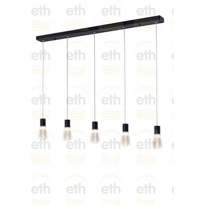 ETH Gary HL balk 120cm LED 2700k 6x 5w zonder buitenglas 6x450L Zwart