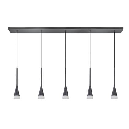 ETH Defender Hanglamp balk mat excl. 5xGU10 Zwart