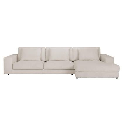 by fonQ Snug 3-zits Hoekbank met Chaise Longue Rechts - Crème Beige