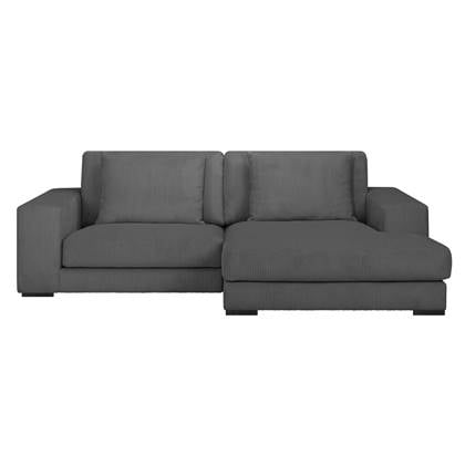 by fonQ Snug 2-zits Hoekbank met Chaise Longue Rechts - Donker Grijs