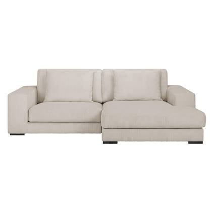 by fonQ Snug 2-zits Hoekbank met Chaise Longue Rechts - Crème Beige