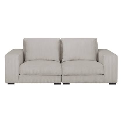 by fonQ Snug 2,5-zitsbank - Rib - Licht Grijs