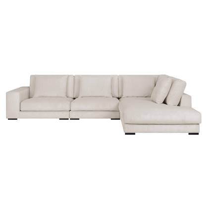 by fonQ Snug Hoekbank Rechts - Rib - Crème Beige