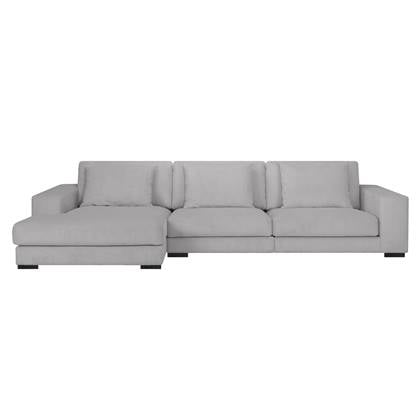 by fonQ Snug 3-zits Hoekbank met Chaise Longue Links - Licht Grijs