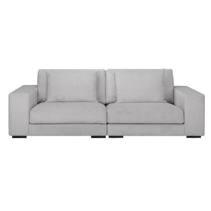 by fonQ Snug 3-zitsbank - Rib - Licht Grijs