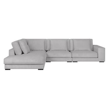 by fonQ Snug Hoekbank Links - Rib - Licht Grijs