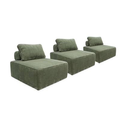 Sweeek  Corduroy fauteuil, set van 3