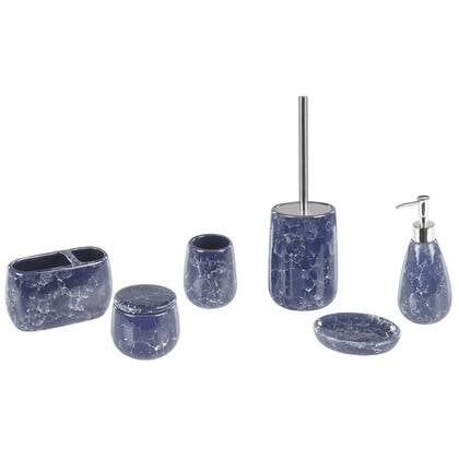 Beliani - ANTUCO - Badkamerset - Donkerblauw - Keramiek