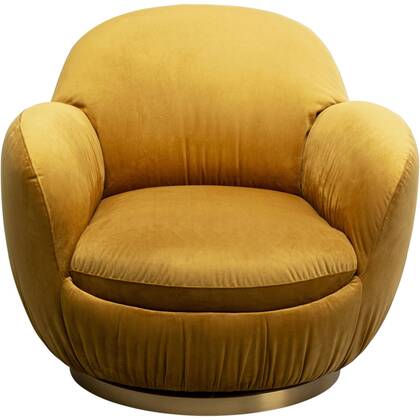 Kare Design Nube Draaifauteuil fluweel Geel
