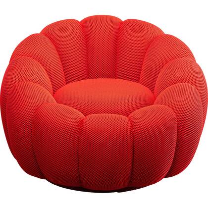 Kare Design Peppo Bloom Draaifauteuil Rood