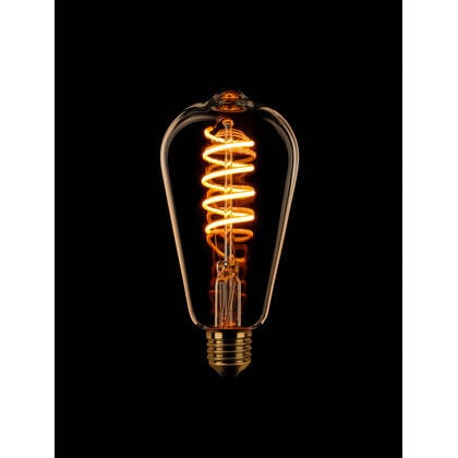 ETH Edison ST64 Filament spiraal LED 8w E27 240v 1800k dimbaar goud