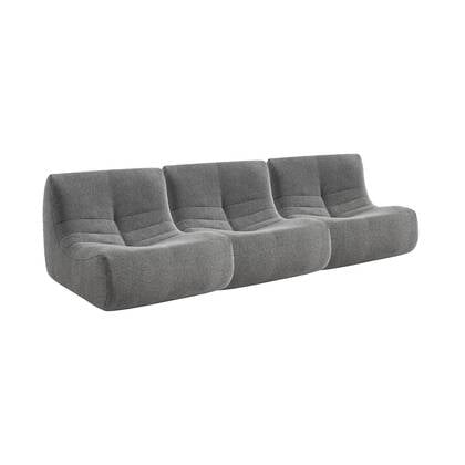 Sweeek  1-zits bouclé fauteuil met structuur, verstelbaar (set van 3)