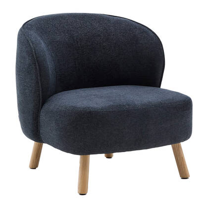 Kave Home Ulit Fauteuil - Chenille - Blauwgrijs  