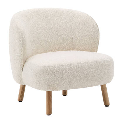 Kave Home Ulit Fauteuil - Bouclé - Wit 