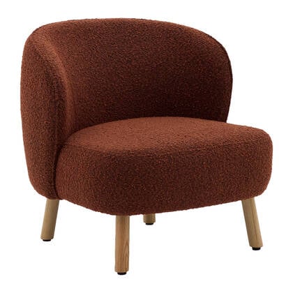Kave Home Ulit Fauteuil - Bouclé - Terracotta  