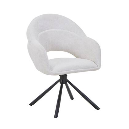DÉJA Living - Eetkamerstoel Beige - Draaibaar - Celeste - Set van 2