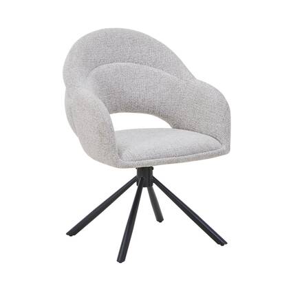 DÉJA Living - Eetkamerstoel Taupe - Draaibaar - Celeste - Set van 2