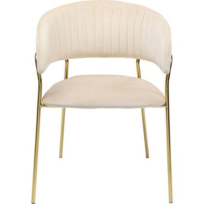 Kare Design Belle stoel armleuningen - fluweel - creme Beige