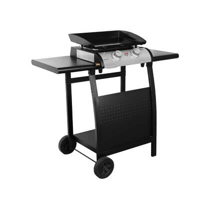 Sweeek  Plancha gas 2 branders inox 5kW met trolley
