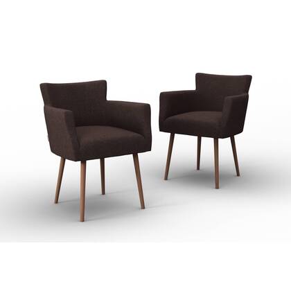 NADUVI Collection Set van 2 eetkamerstoelen Billie linnen