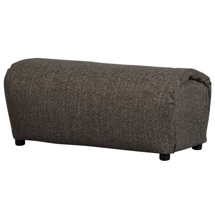 WOOOD Baggy Hocker- Geweven Stof - Warmgrijs Melange - 46x91x50